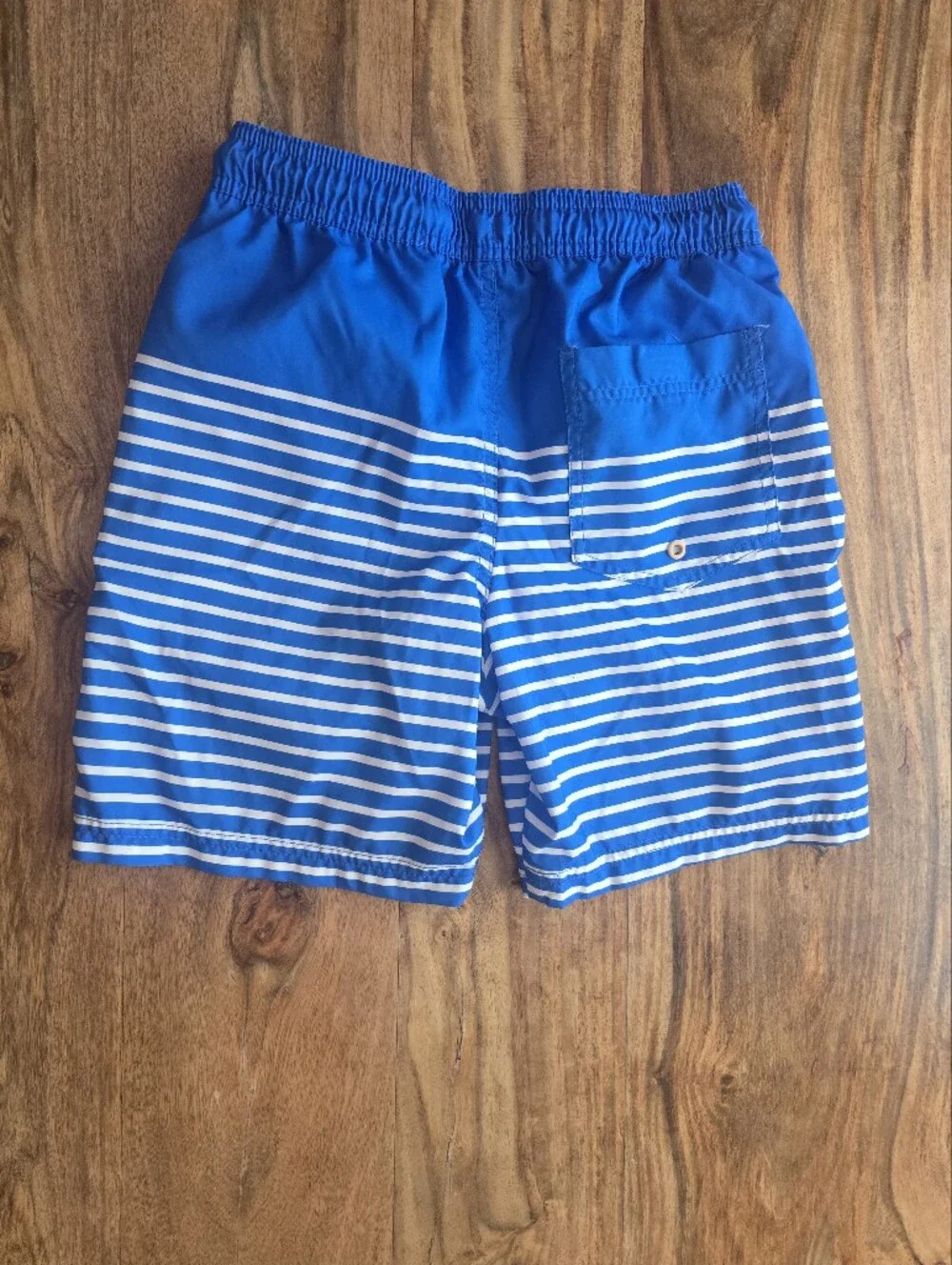 NWOT Cat & Jack Royal Blue & White Striped Swim Shorts Size: Large (10/12)